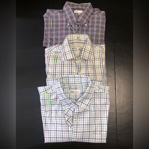 Peter Millar Lot of 3 Button Long Sleeve Dress Shirts Men L
READ DESCRIPTION
